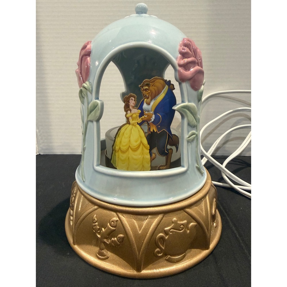 Scentsy Disney Beauty & the Beast Ceramic Electric Wax Warmer Gold Base